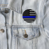 Dünnes Blue Line kennzeichnen Knopf Button (Beispiel)