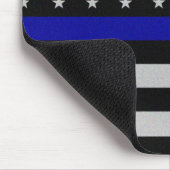 Dünnes Blue Line kennzeichnen Mousepad (Ecke)