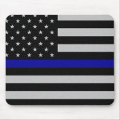 Dünnes Blue Line kennzeichnen Mousepad (Vorne)