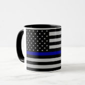 Dünnes Blue Line kennzeichnen Tasse (Vorderseite Links)