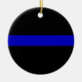 Dünnes Blue Line Keramik Ornament (Vorne)