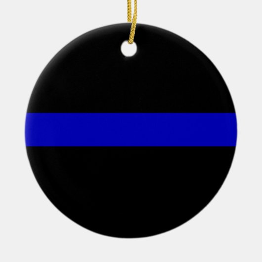 Dünnes Blue Line Keramik Ornament (Vorne)