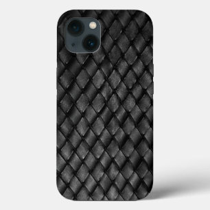 Dünnes Blue Line - Polizei-ledernes Korbgeflecht Case-Mate iPhone Hülle