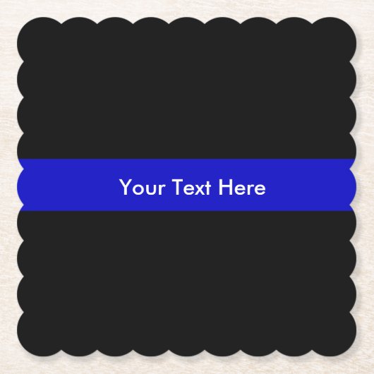 Dünnes Blue Line-Polizeibeamtegesetz Untersetzer (Vorderseite)