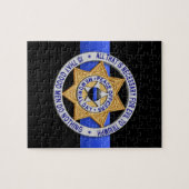 Dünnes Blue Line Puzzle (Horizontal)