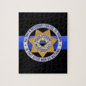 Dünnes Blue Line Puzzle (Vertikal)