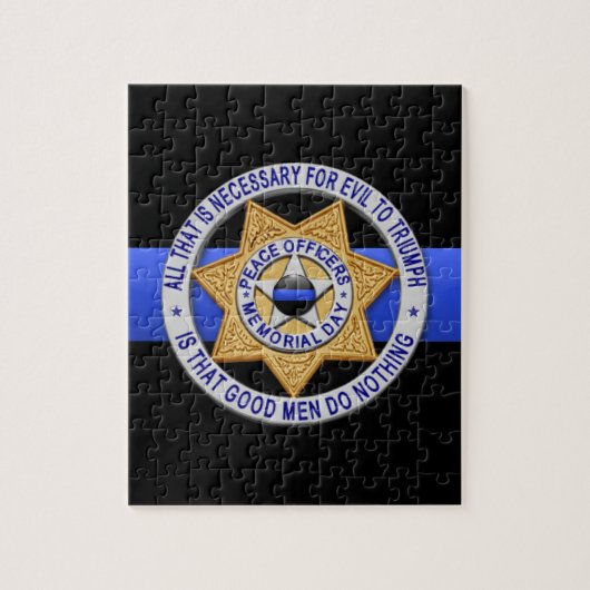 Dünnes Blue Line Puzzle (Vertikal)