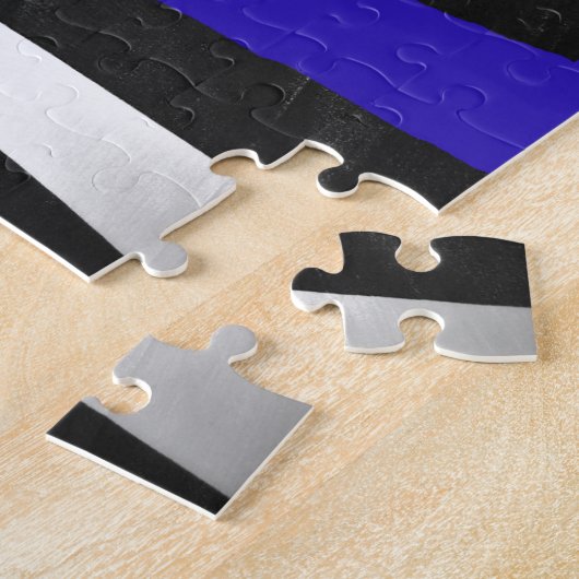 Dünnes Blue Line Puzzle (Seite)