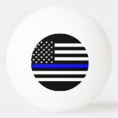 Dünnes Blue Line Symbol Amerikas Tischtennisball (Rückseite)