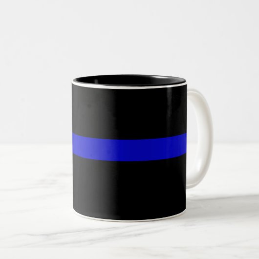 Dünnes Blue Line Zweifarbige Tasse (VorderseiteRechts)