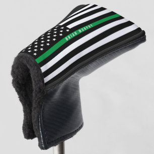 Dünnes Grenze-Flaggen-Monogramm Golf Headcover