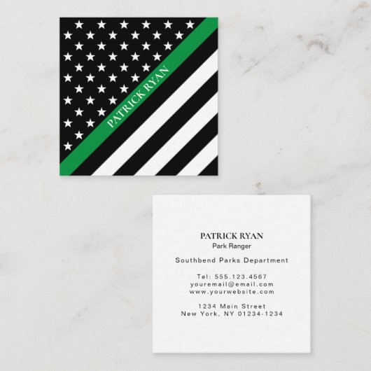 Dünnes Grenze-Militär spielt die Hauptrolle u. Quadratische Visitenkarte (Vorne/Hinten)