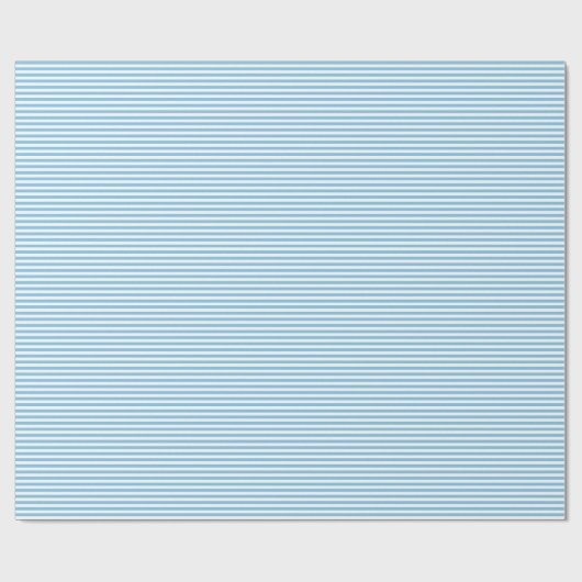 Dünnes hellblaues und Weiß Stripes Packpapier (Flach)