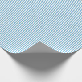 Dünnes hellblaues und Weiß Stripes Packpapier