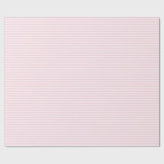 Dünnes hellrosa und Weiß Stripes Packpapier (Flach)