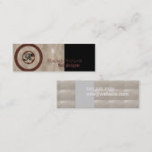 Dünnes Metall des Monogramms Mini Visitenkarte (Vorne/Hinten)