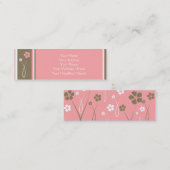 Dünnes mini modernes Blumennennen/Visitenkarte Mini Visitenkarte (Vorne/Hinten)