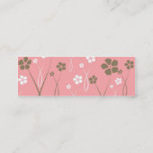 Dünnes mini modernes Blumennennen/Visitenkarte Mini Visitenkarte (Rückseite)