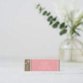 Dünnes mini modernes Blumennennen/Visitenkarte Mini Visitenkarte (Stehend Vorderseite)