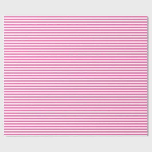 Dünnes rosa und Weiß Stripes Packpapier (Flach)