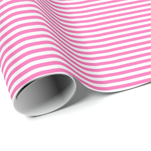 Dünnes rosa und Weiß Stripes Packpapier (Rolleneckpunkt)