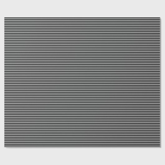 Dünnes Schwarzes und Grau Stripes Packpapier (Flach)
