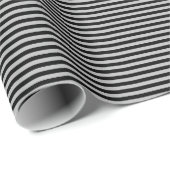 Dünnes Schwarzes und Grau Stripes Packpapier (Rolleneckpunkt)