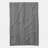 Dünnes Schwarzweiss-gestreiftes Geschirrtuch (Vertikal)