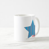 Dünnes Streifen-Aqua 2 Kaffeetasse (VorderseiteRechts)