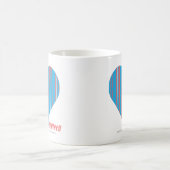Dünnes Streifen-Aqua 3 Kaffeetasse (Mittel)
