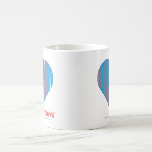 Dünnes Streifen-Aqua 3 Kaffeetasse (Mittel)
