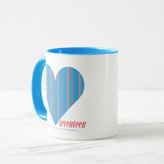 Dünnes Streifen-Aqua 3 Tasse (Vorderseite Links)