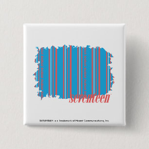 Dünnes Streifen-Aqua 4 Button