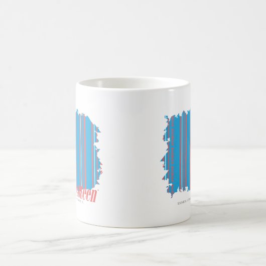 Dünnes Streifen-Aqua 4 Kaffeetasse (Mittel)