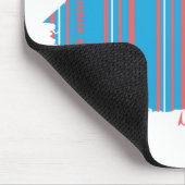Dünnes Streifen-Aqua 4 Mousepad (Ecke)