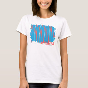 Dünnes Streifen-Aqua 4 T-Shirt
