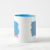 Dünnes Streifen-Aqua 4 Tasse (Zentrum)