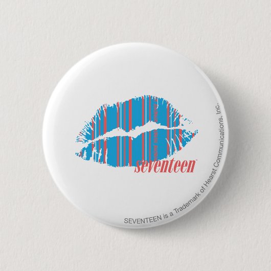 Dünnes Streifen-Aqua Button (Vorderseite)