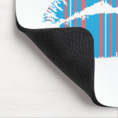 Dünnes Streifen-Aqua Mousepad (Ecke)