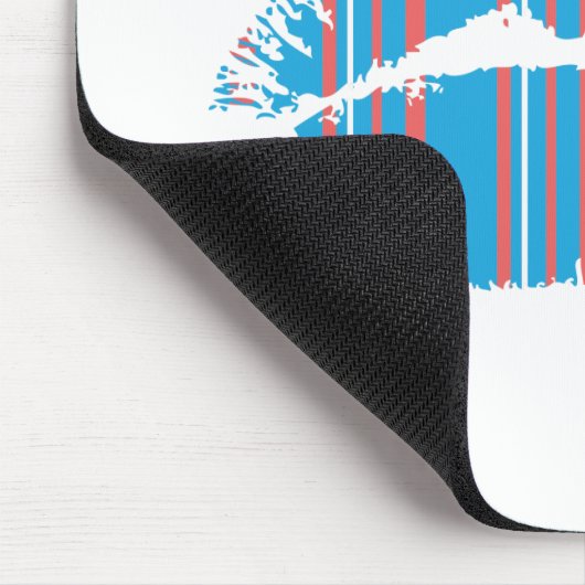 Dünnes Streifen-Aqua Mousepad (Ecke)