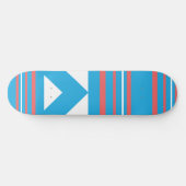 Dünnes Streifen-Aqua Skateboard (Horizontal)