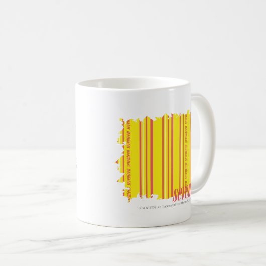 Dünnes Streifen-Gelb 2 Kaffeetasse (VorderseiteRechts)