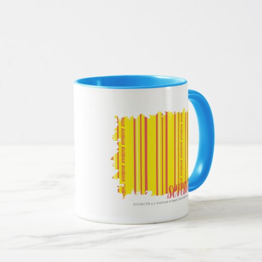 Dünnes Streifen-Gelb 2 Tasse (VorderseiteRechts)