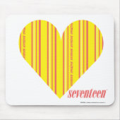 Dünnes Streifen-Gelb 3 Mousepad (Vorne)