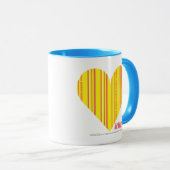 Dünnes Streifen-Gelb 3 Tasse (VorderseiteRechts)