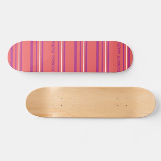 Dünnes Streifen-lt Pink Skateboard (Horizontal)