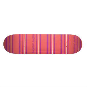 Dünnes Streifen-lt Pink Skateboard