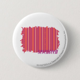 Dünnes Streifen-Rosa 2 Button