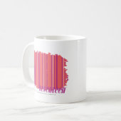 Dünnes Streifen-Rosa 2 Kaffeetasse (Vorderseite Links)
