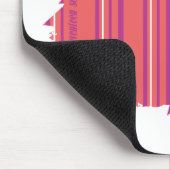 Dünnes Streifen-Rosa 2 Mousepad (Ecke)